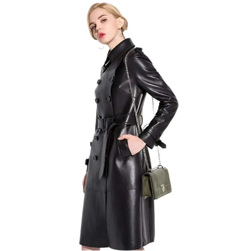R&B | NYC Leder Trenchcoat für Damen