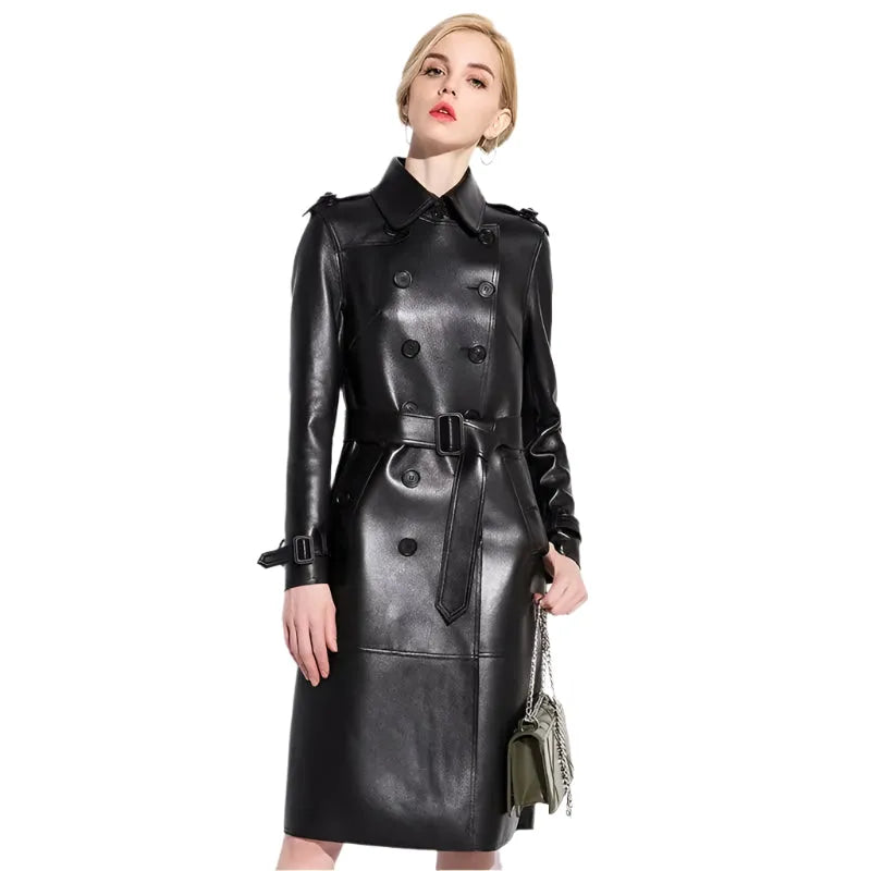 R&B | NYC Leder Trenchcoat für Damen