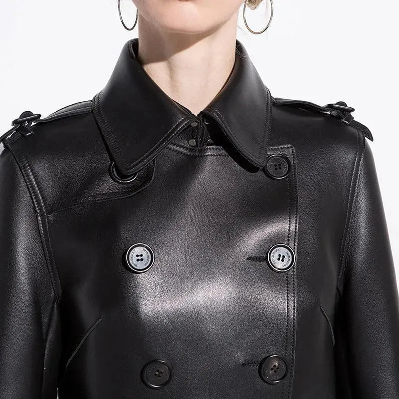 R&B | NYC Leder Trenchcoat für Damen