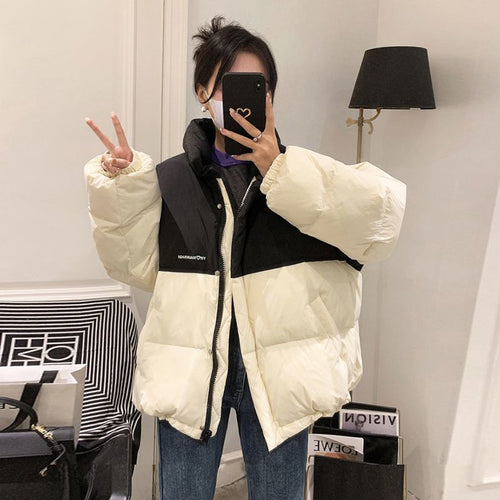 R&B | Pufferjacke - Übergröße - Steppdesign - Hoher Kragen - Reißverschlussverschluss