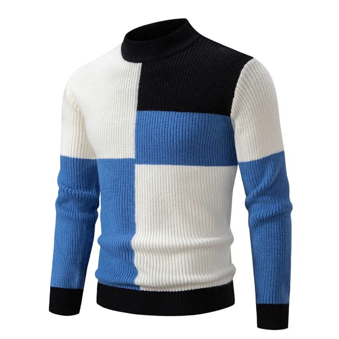 R&B | Strickpullover mit Farbblöcken Weich und Warm Modernes Design