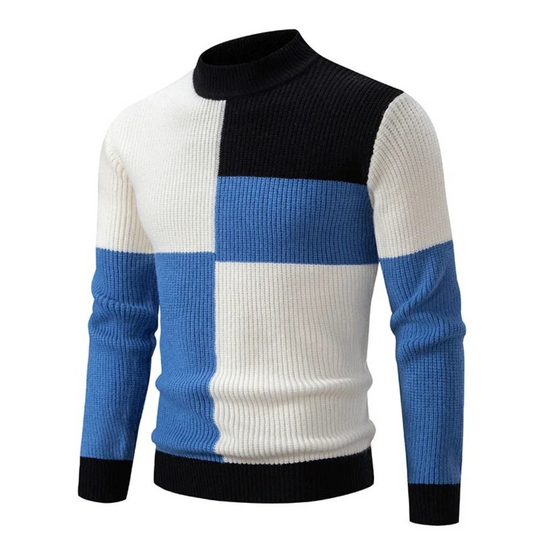 R&B | Strickpullover mit Farbblöcken Weich und Warm Modernes Design