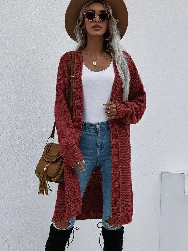 R&B | Strick Lang Frauen Strickjacke Pullover