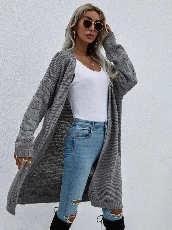 R&B | Strick Lang Frauen Strickjacke Pullover
