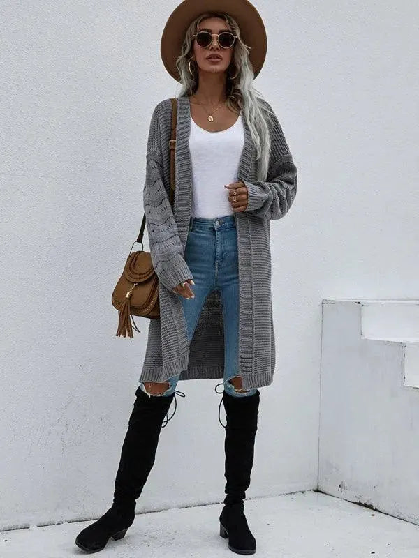 R&B | Strick Lang Frauen Strickjacke Pullover