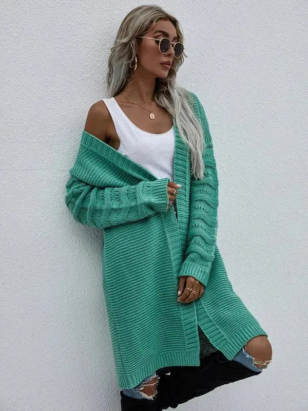 R&B | Strick Lang Frauen Strickjacke Pullover