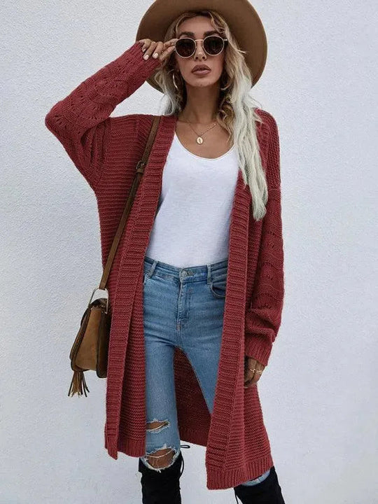 R&B | Strick Lang Frauen Strickjacke Pullover