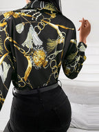 R&B | Schicke Damenbluse mit Goldenen Details
