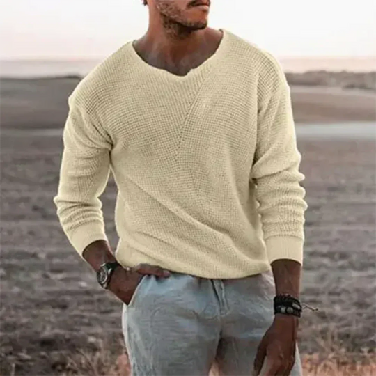 R&B | Wärmer Herren Strickpullover mit langen Ärmeln