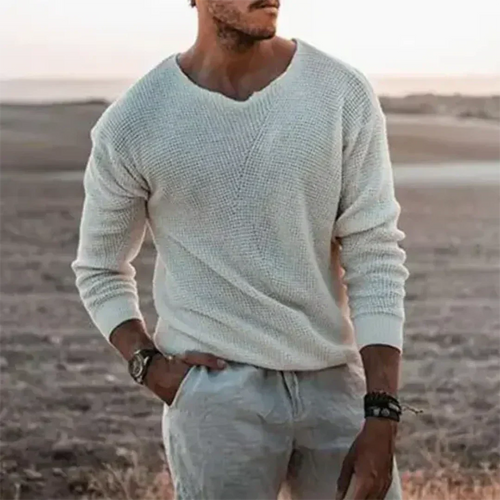 R&B | Wärmer Herren Strickpullover mit langen Ärmeln