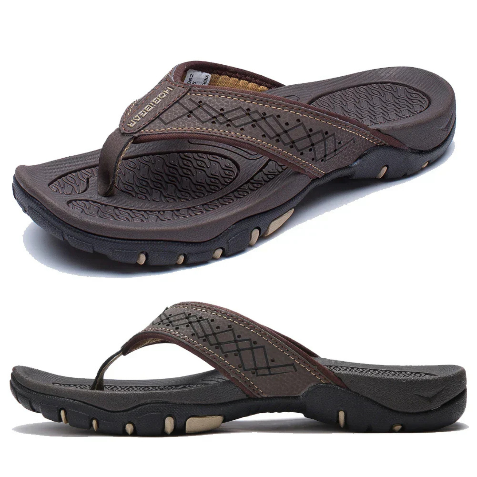 R&B | Herren Schwarz Outdoor Sandalen Robust