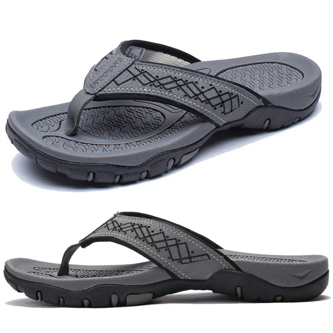 R&B | Herren Schwarz Outdoor Sandalen Robust