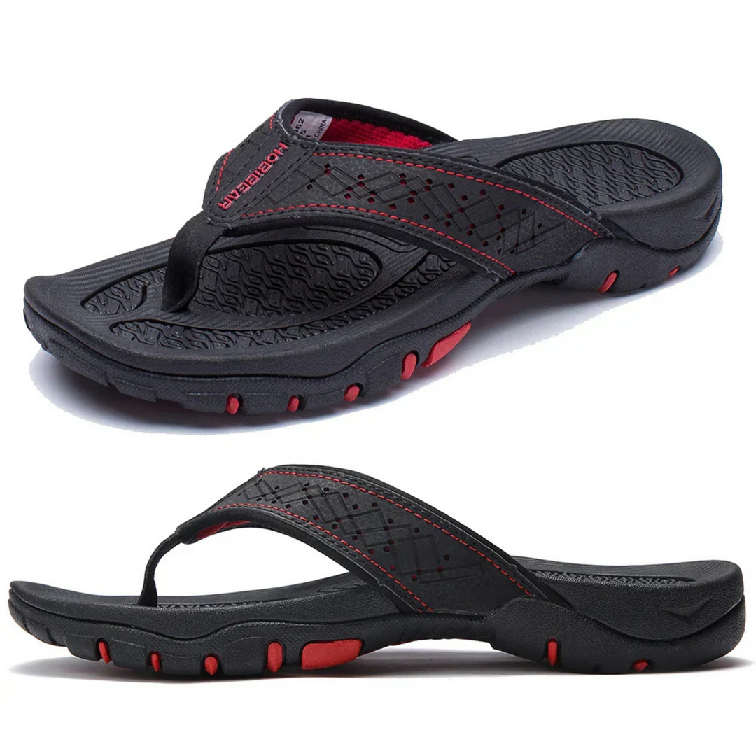 R&B | Herren Schwarz Outdoor Sandalen Robust