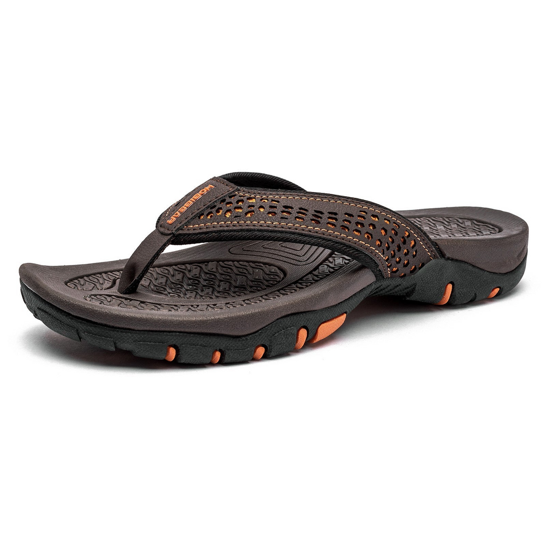 R&B | Herren Schwarz Outdoor Sandalen Robust