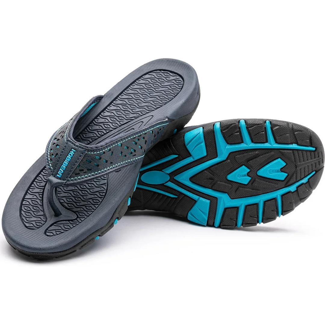 R&B | Herren Schwarz Outdoor Sandalen Robust