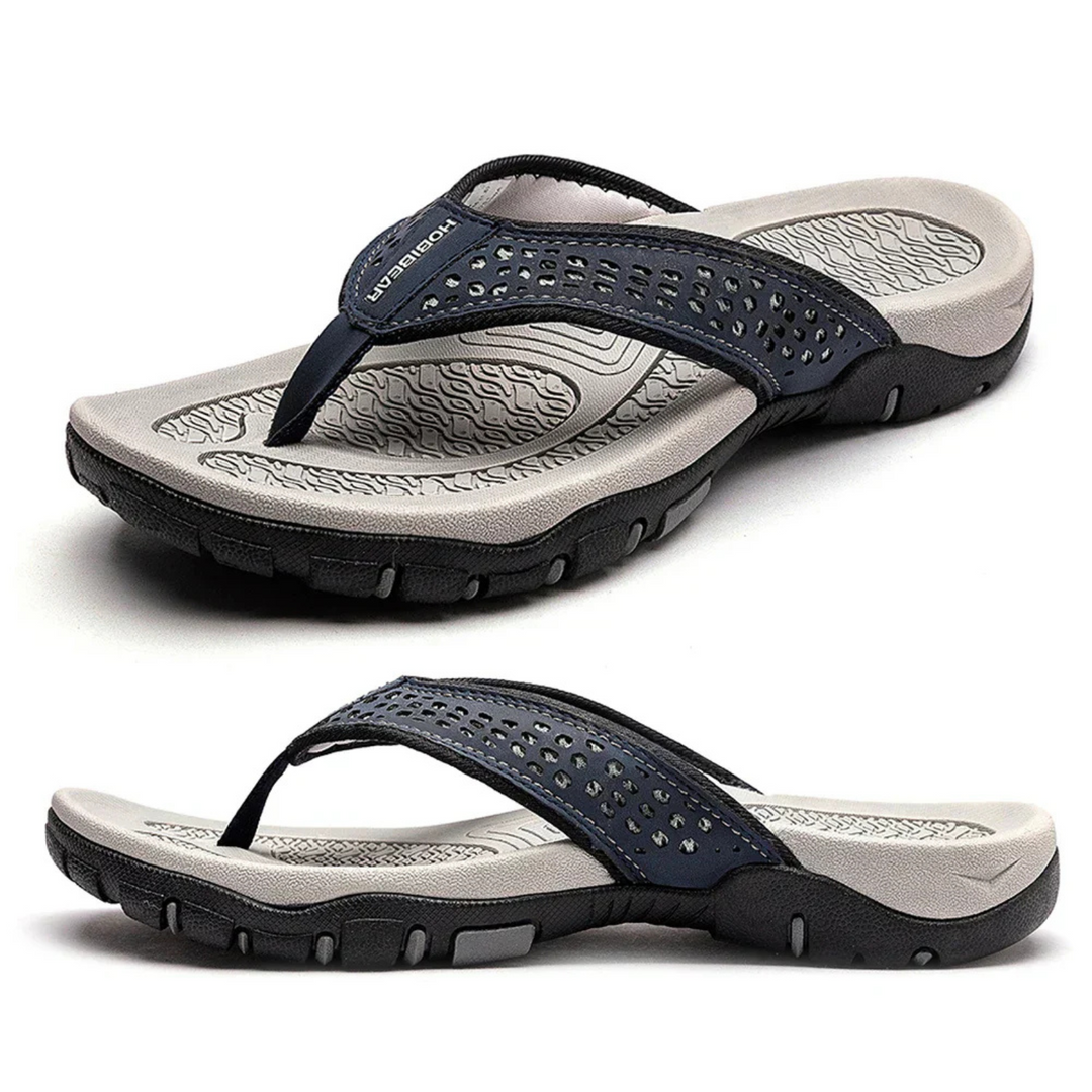 R&B | Herren Schwarz Outdoor Sandalen Robust