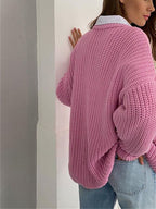 R&B | Übergröße Grobstrickpullover für Damen