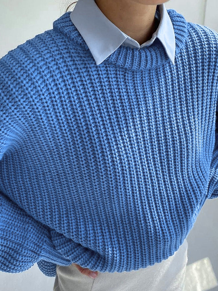 R&B | Übergröße Grobstrickpullover für Damen