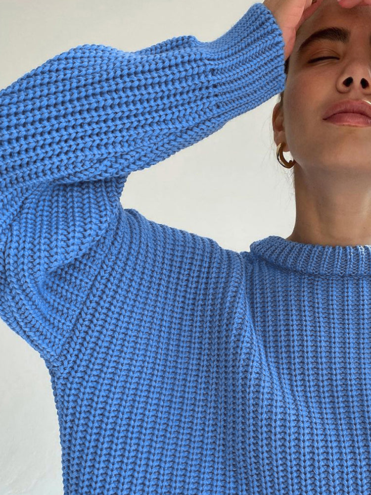 R&B | Übergröße Grobstrickpullover für Damen