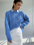 R&B | Übergröße Grobstrickpullover für Damen