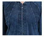 R&B | Oversized Curve Champion Denim Hoodie Pullover