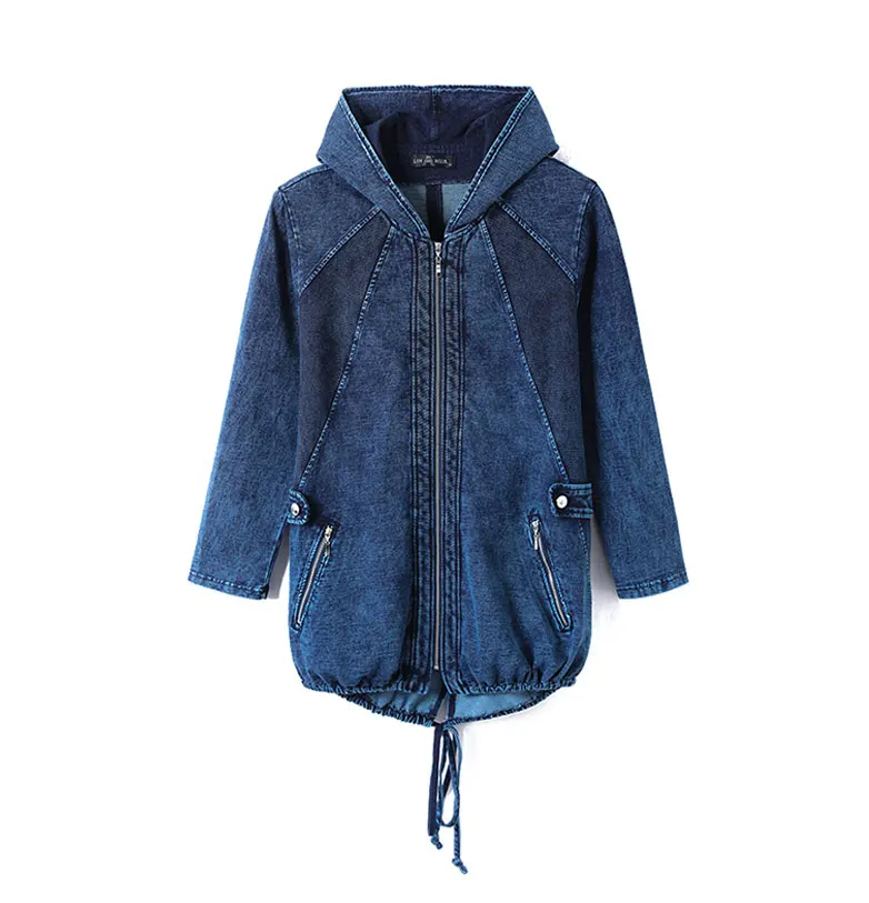 R&B | Oversized Curve Champion Denim Hoodie Pullover