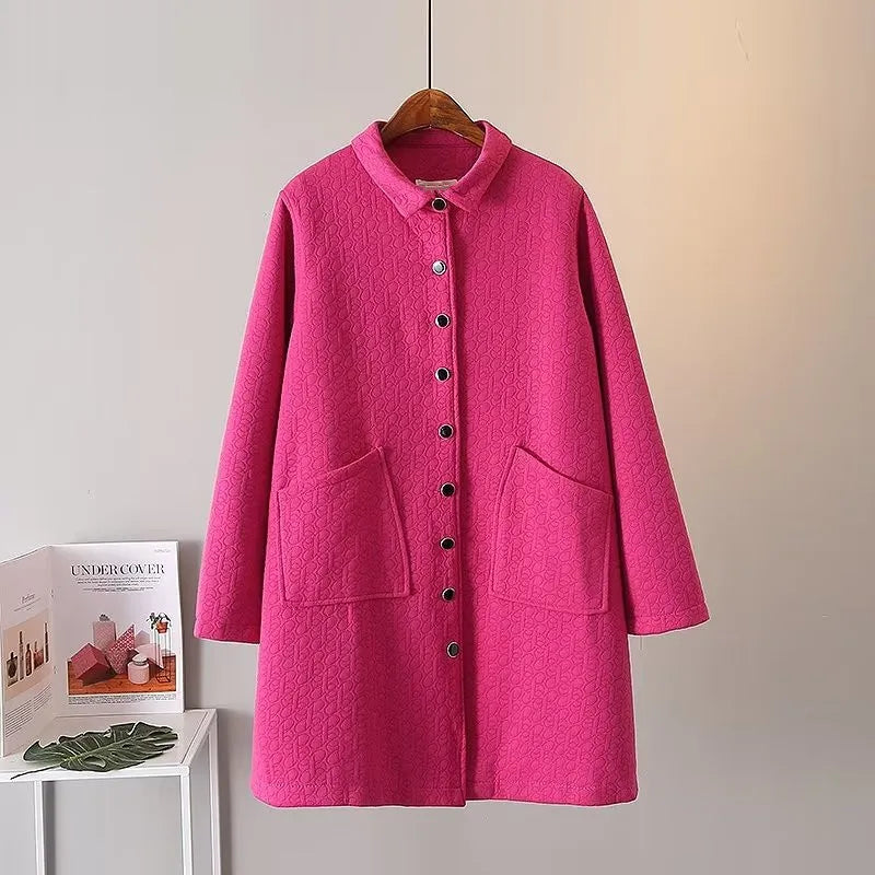 R&B | Übergroße Prägung Dicke Jacke - Stylisch & Warm