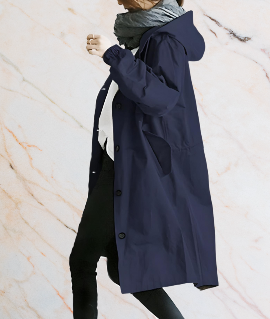 R&B | Oversized Lange Jack mit Knöpfen und Tiefen Seitentaschen