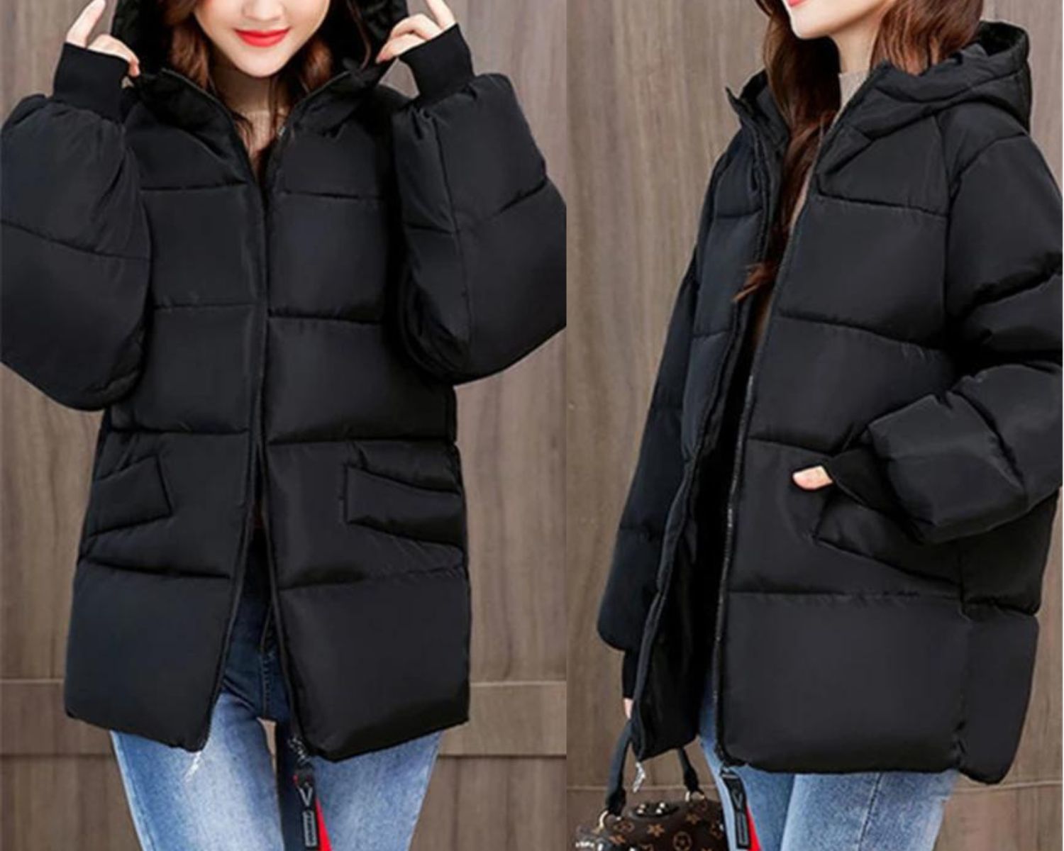 R&B | Oversized Gepolsterter Baumwollparka mit Kapuze - Bequem & Stilvoll