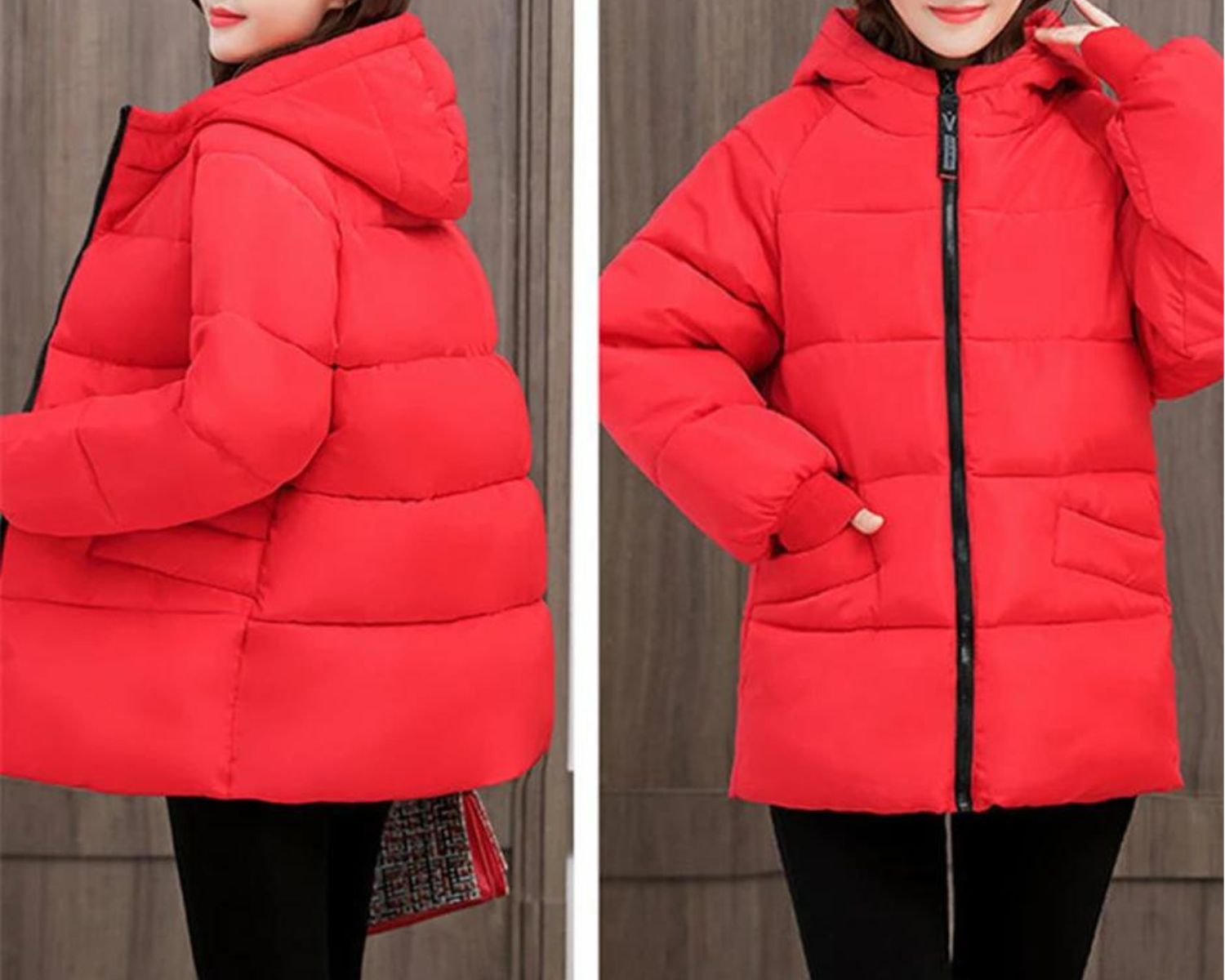 R&B | Oversized Gepolsterter Baumwollparka mit Kapuze - Bequem & Stilvoll