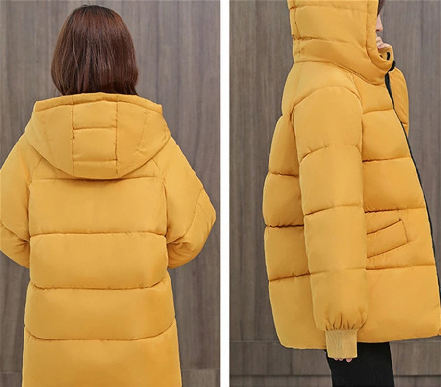 R&B | Oversized Gepolsterter Baumwollparka mit Kapuze - Bequem & Stilvoll