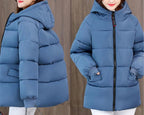 R&B | Oversized Gepolsterter Baumwollparka mit Kapuze - Bequem & Stilvoll