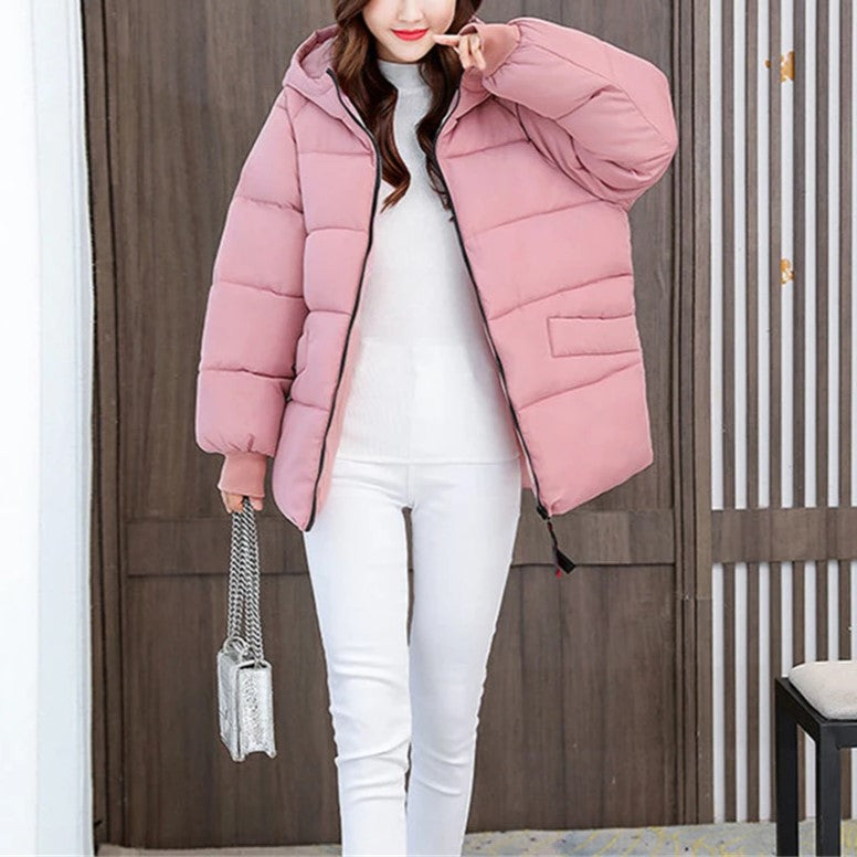 R&B | Oversized Gepolsterter Baumwollparka mit Kapuze - Bequem & Stilvoll