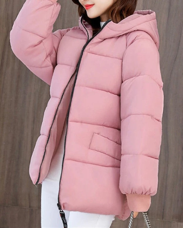 R&B | Oversized Gepolsterter Baumwollparka mit Kapuze - Bequem & Stilvoll