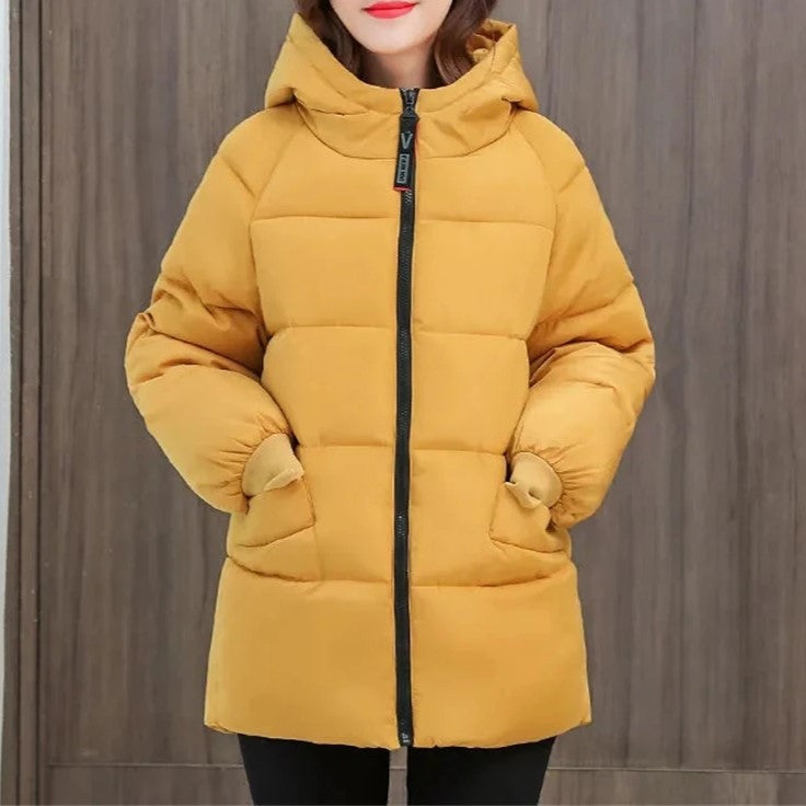 R&B | Oversized Gepolsterter Baumwollparka mit Kapuze - Bequem & Stilvoll