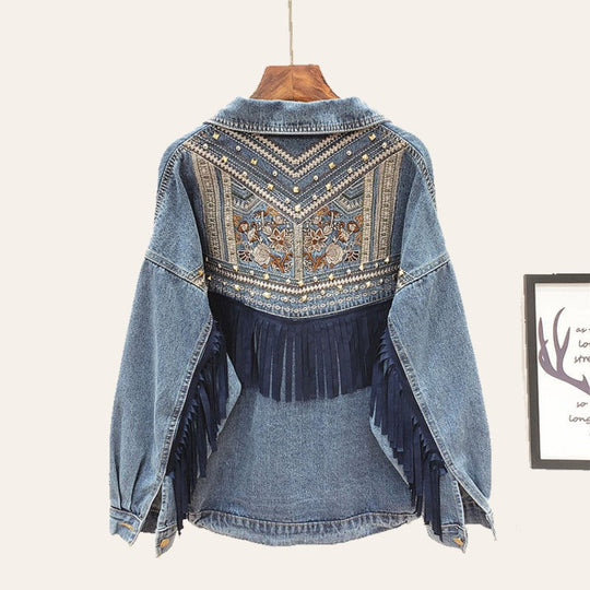 R&B | Jeansjacken mit Blumenmuster für Damen