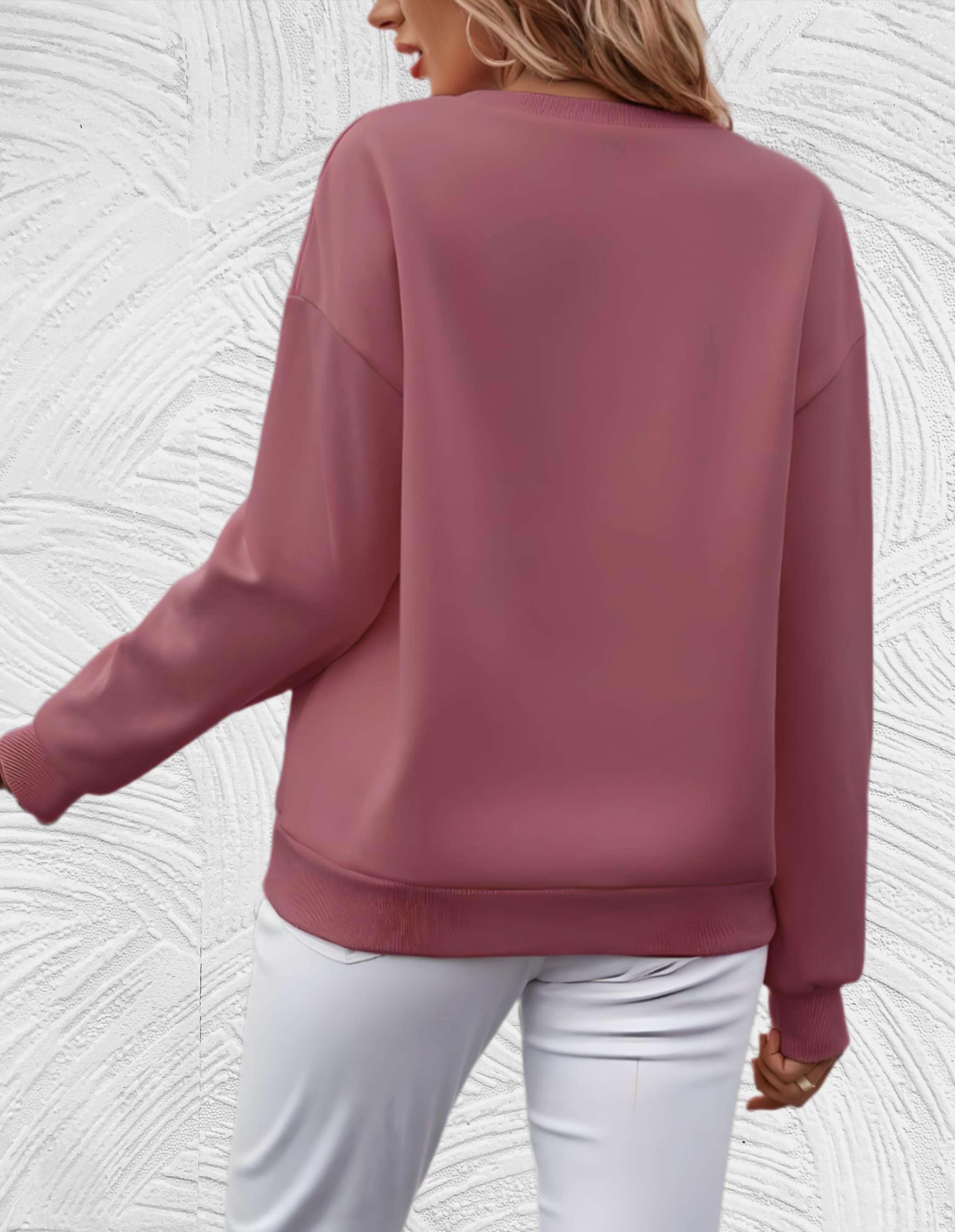R&B | Oversized Damenpullover mit Rundhalsausschnitt