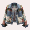 R&B | Elegante Blumen Denimjacke für Damen für den Herbst