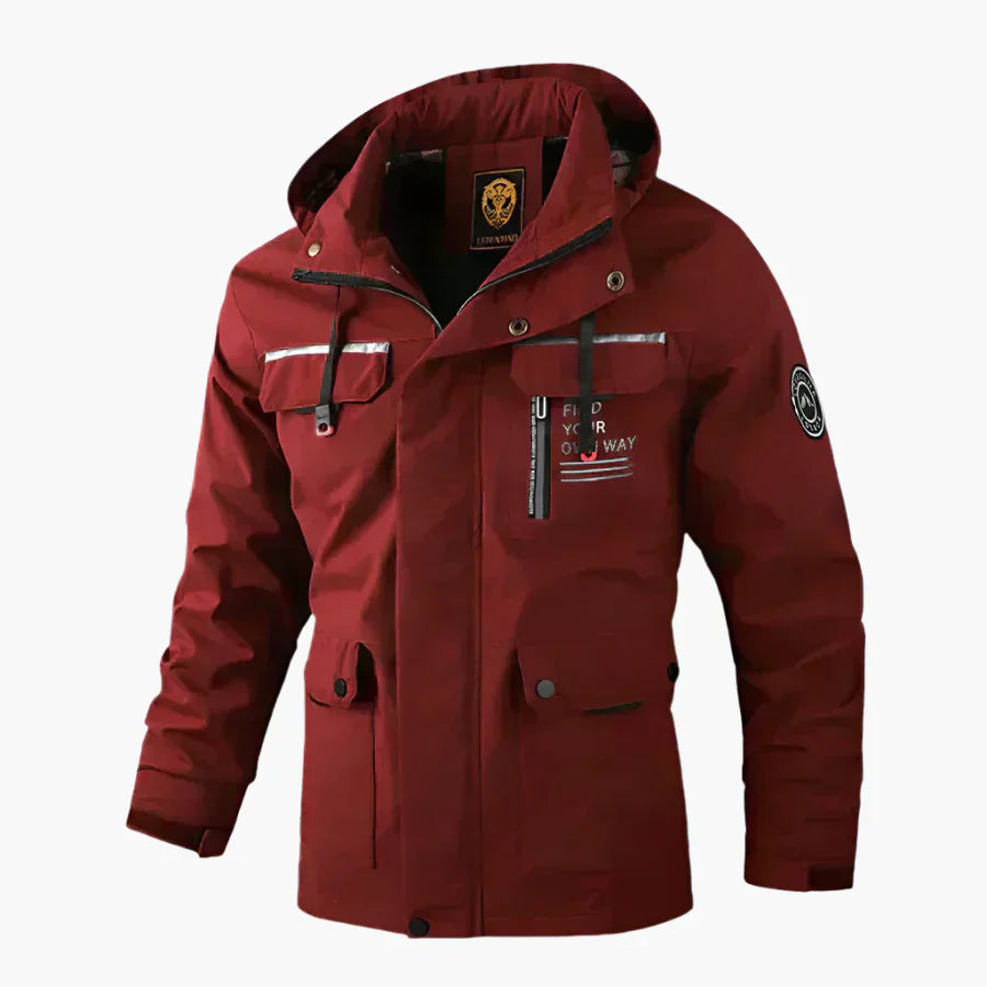 R&B | Outdoor Winterjacke Wasserdicht - Sportlicher Parka mit Abnehmbarer Kapuze und Multifunktions-Taschen für Alltag & Abenteuer