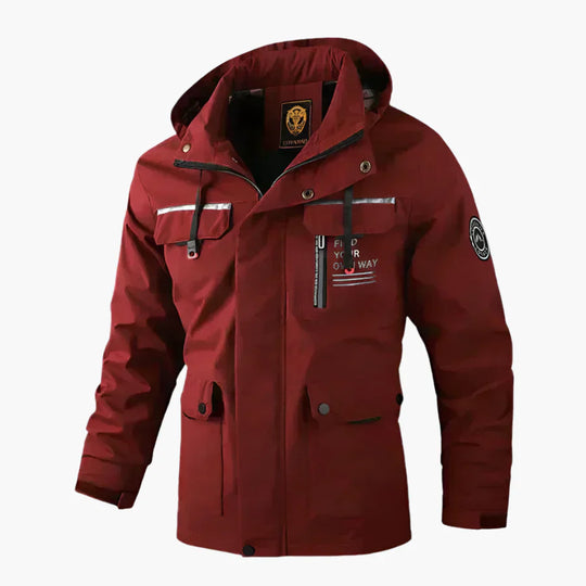 R&B | Outdoor Winterjacke Wasserdicht - Sportlicher Parka mit Abnehmbarer Kapuze und Multifunktions-Taschen für Alltag & Abenteuer