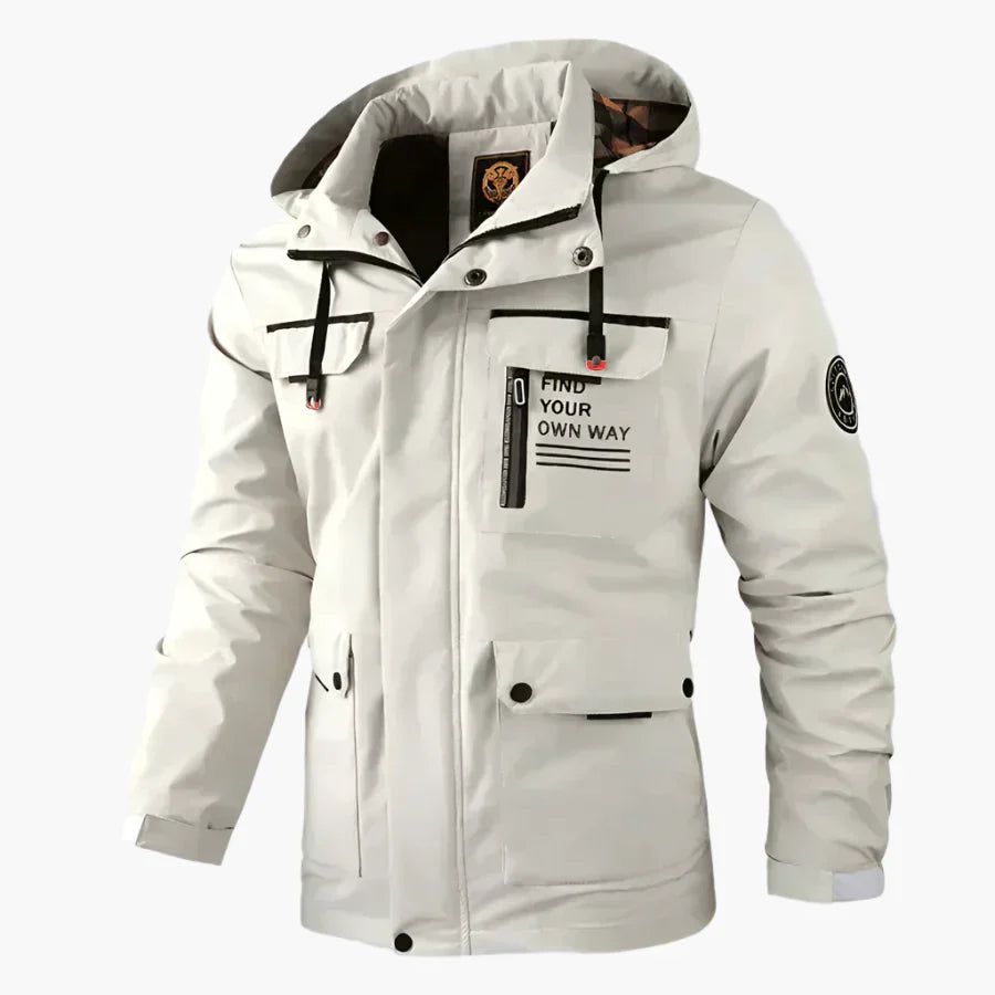 R&B | Outdoor Winterjacke Wasserdicht - Sportlicher Parka mit Abnehmbarer Kapuze und Multifunktions-Taschen für Alltag & Abenteuer