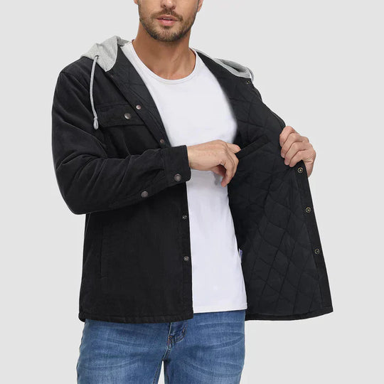 R&B | Gepolsterte Herrenjacke mit Kapuze