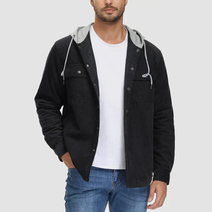 R&B | Gepolsterte Herrenjacke mit Kapuze