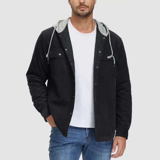 R&B | Gepolsterte Herrenjacke mit Kapuze
