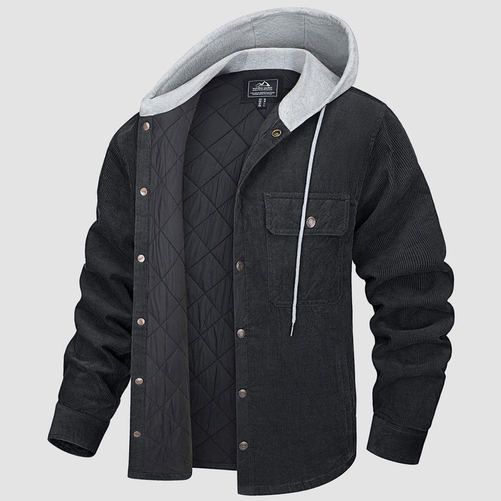 R&B | Gepolsterte Herrenjacke mit Kapuze