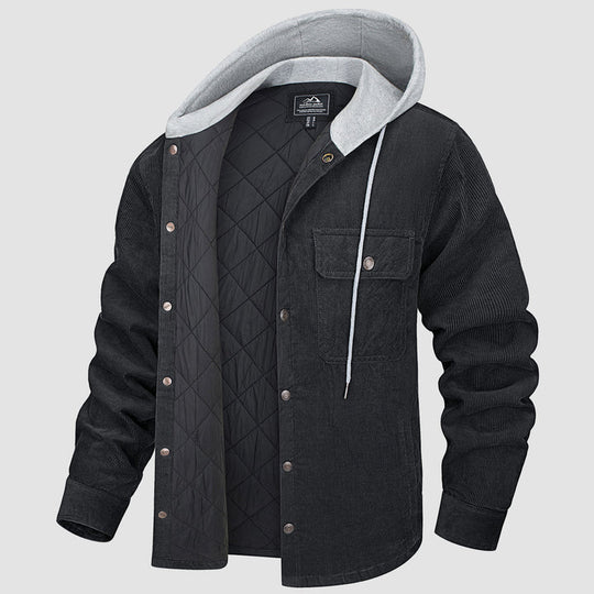 R&B | Gepolsterte Herrenjacke mit Kapuze