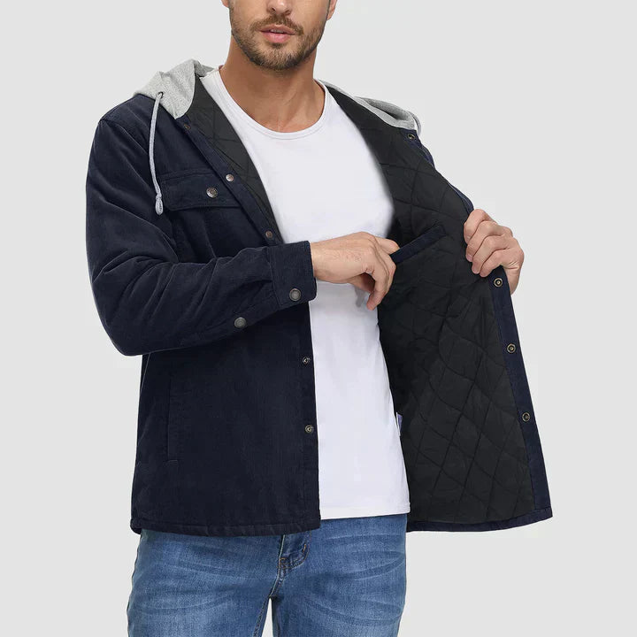 R&B | Gepolsterte Herrenjacke mit Kapuze