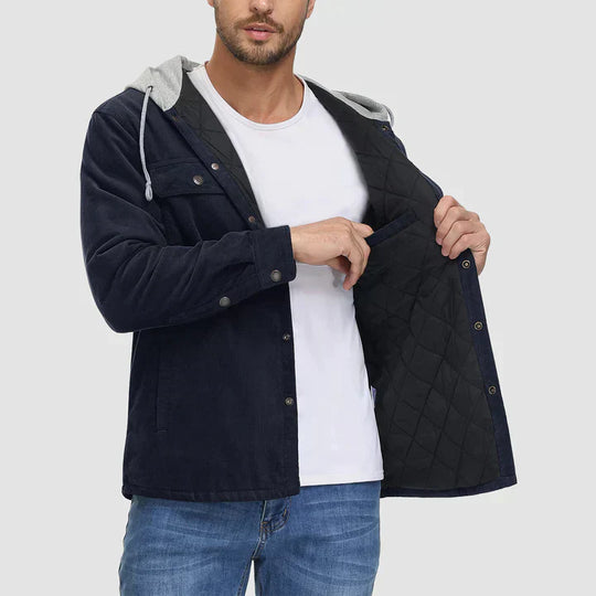 R&B | Gepolsterte Herrenjacke mit Kapuze