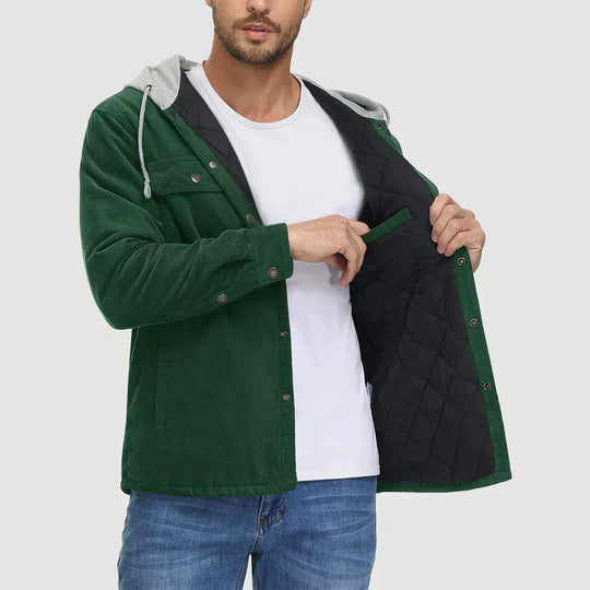 R&B | Gepolsterte Herrenjacke mit Kapuze