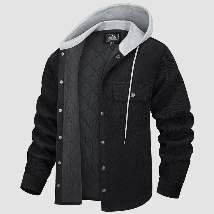 R&B | Gepolsterte Herrenjacke mit Kapuze